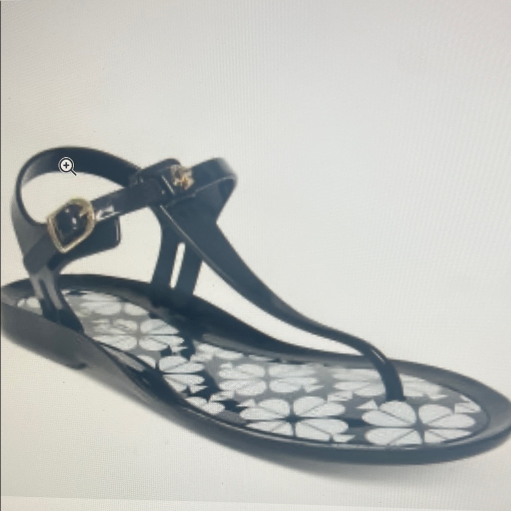 Kate Spade Black and White Floral Sandals